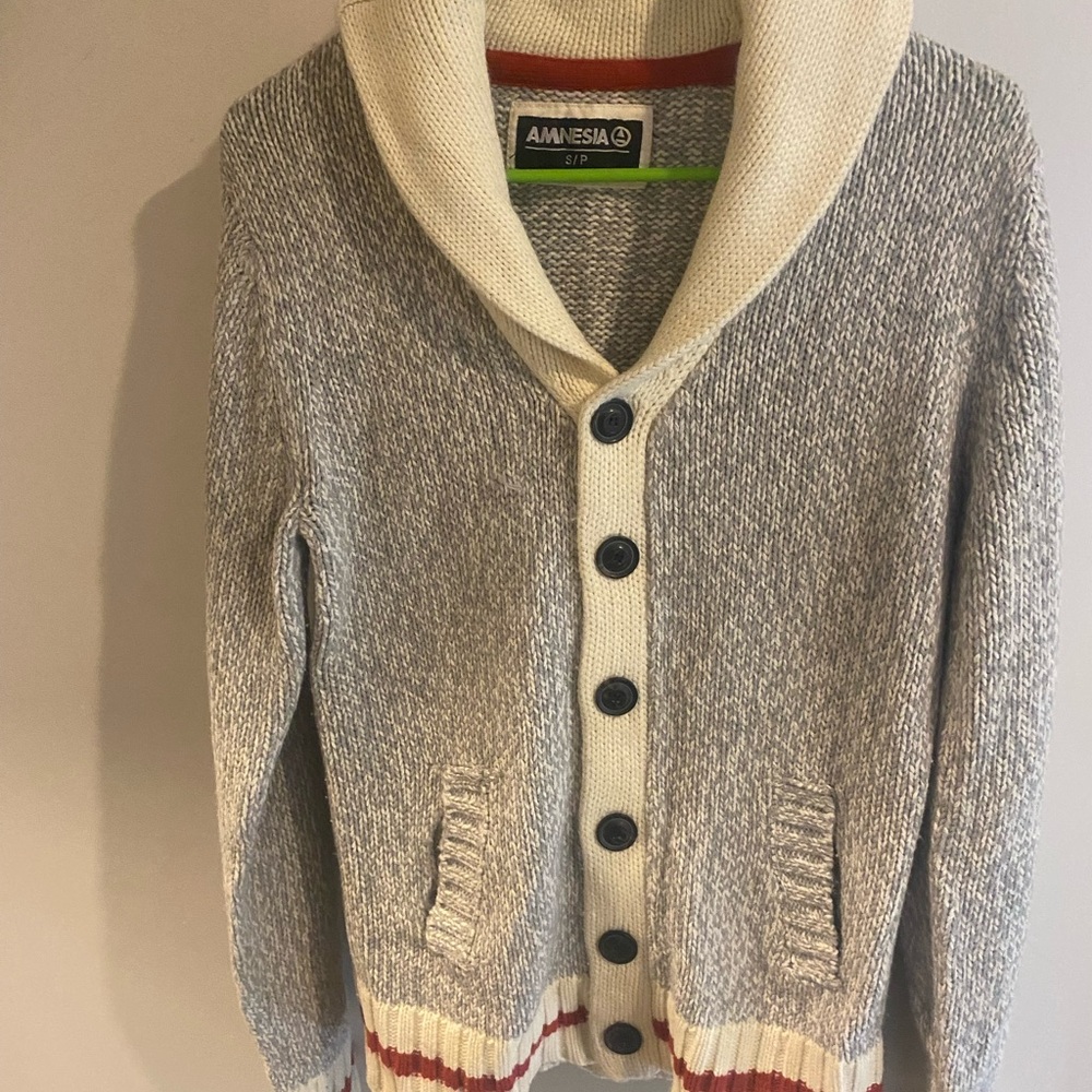 Women's Gray Cardigan Sweater